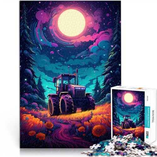 Puzzle für Erwachsene, 1000 Teile, Psychedelischer Traktor, Handgeschwindigkeitswettbewerb, Fördert die Liebe zwischen Paaren, 50 x 75 cm, für 14-Jährige von SYUNFEI