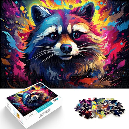 Puzzle 1000 Teile für Erwachsene Waschbär-Puzzle Lernspiele 14,96 Zoll x 20,47 Zoll Weihnachtspuzzlegeschenke Geeignet für und Jugendliche ab 14 Jahren von SYUNFEI