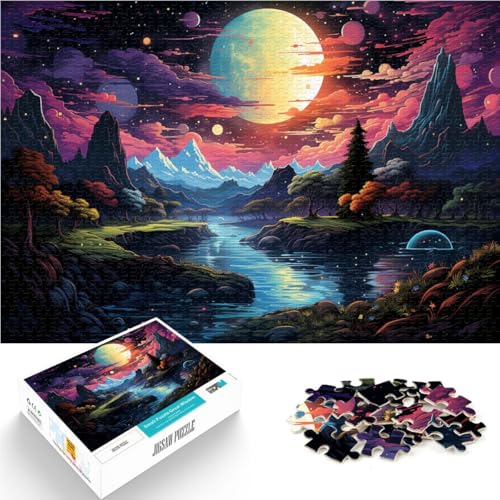 Puzzle für Erwachsene, 2000 Teile, Wasser- und Weltraumlandschaft, Familienspiel ganze Familie, 70 x 100 cm von SYUNFEI