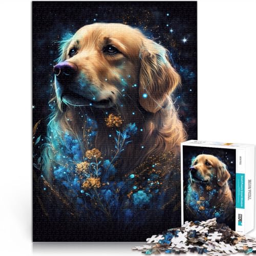 Puzzle für Erwachsene, Weltraum, Golden Retriever, 2000-teiliges Puzzle für Erwachsene, 70 x 100 cm, graue Kartenpuzzle, geeignet für Kinder ab 14 Jahren, Denkspiel-Spiel von SYUNFEI