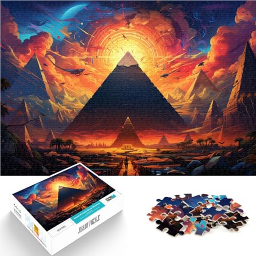 Puzzle für Erwachsene, 2000 Teile, Weltraum, Wüste, ägyptische Pyramiden, Spielzeug, Denkspiel, Trainieren Sie Ihr Gehirn und Ihre Hände, 70 x 100 cm von SYUNFEI
