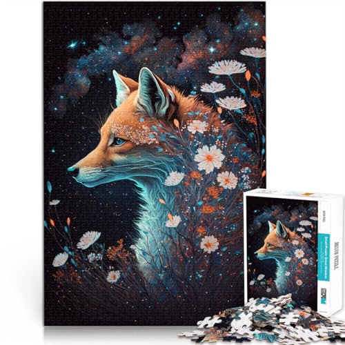 Puzzle für Erwachsene, 1000 Teile, Weltraumfuchs und Blumen, das Puzzle mit passendem Poster und Quizblatt, 14,96 x 20,47 Zoll Puzzle für Erwachsene, 1000 Teile, Weltraumfuchs und Blumen, das Puzzle mit passendem Poster und Quizblatt, 14,96 x 20,47 Zoll von SYUNFEI