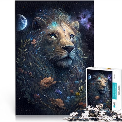 Puzzle für Erwachsene, 1000 Teile, Weltraumlöwe, Kunstspielzeug, Denkspiel, ganze Familie, 50 x 75 cm, für Teenager ab 14 Jahren Puzzle für Erwachsene, 1000 Teile, Weltraumlöwe, Kunstspielzeug, Denkspiel, ganze Familie, 50 x 75 cm, für Teenager ab 14 Jahren von SYUNFEI