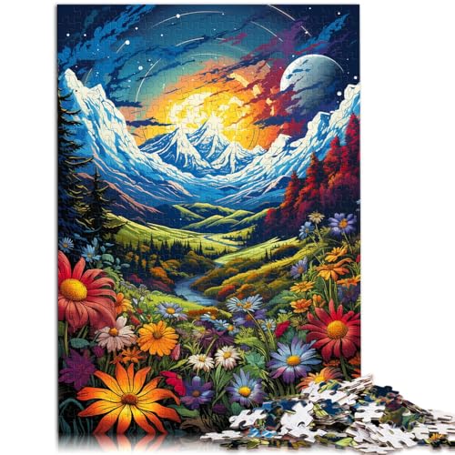 1000-teiliges Puzzle für Erwachsene, Wildblumenfelder unter Bergen, Lernpuzzle, einzigartiges Herausforderungsspiel, 14,96 x 20,47 Zoll 1000-teiliges Puzzle für Erwachsene, Wildblumenfelder unter Bergen, Lernpuzzle, einzigartiges Herausforderungsspiel, 14,96 x 20,47 Zoll von SYUNFEI