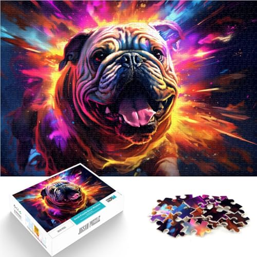 Puzzle 2000 Teile für Erwachsene, Wilde Bulldogge, Lernspielzeug, Weihnachtswunschliste mit Weihnachtsmann, 70 x 100 cm, für 14-Jährige von SYUNFEI