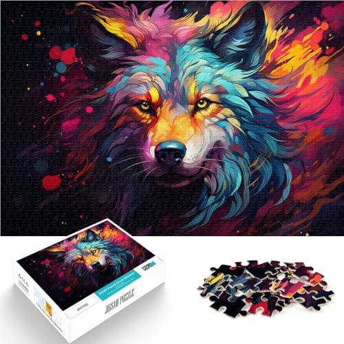 Puzzle 1000 Teile für Erwachsene Wolf Puzzle Lernspiele 19,7 Zoll x 29,5 Zoll Weihnachtspuzzlegeschenke Geeignet für Jugendliche ab 14 Jahren von SYUNFEI