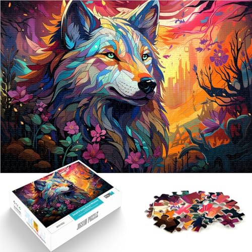 Puzzle für Erwachsene, 2000 Teile, Wolf-Lernpuzzle mit passendem Poster und Quizblatt, 70 x 100 cm, für 14-Jährige von SYUNFEI