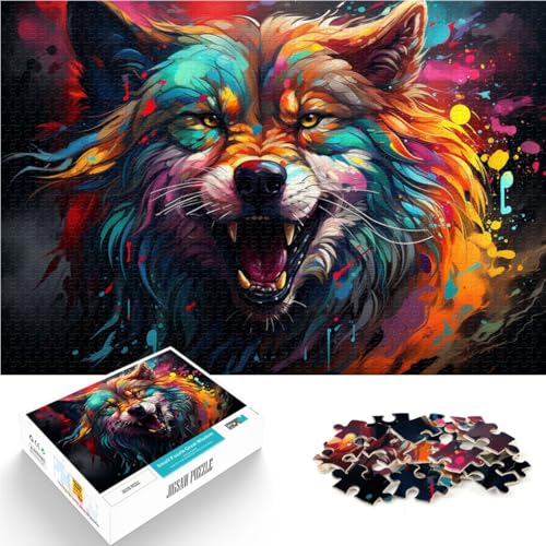 Puzzle für Erwachsene, 1000 Teile, Wolfsspielzeug, Denkspiel, Familienspiel, Stressabbau, schwieriges Herausforderungspuzzle, 14,96 Zoll x 20,47 Zoll Puzzle für Erwachsene, 1000 Teile, Wolfsspielzeug, Denkspiel, Familienspiel, Stressabbau, schwieriges Herausforderungspuzzle, 14,96 Zoll x 20,47 Zoll von SYUNFEI