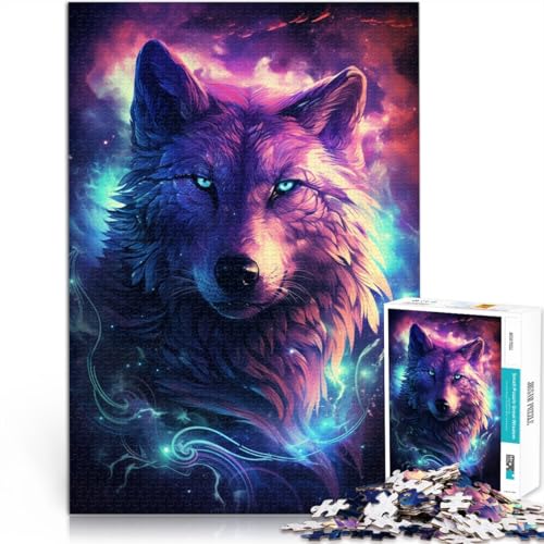 2000-teiliges Puzzle für Erwachsene, Wolf, Weltraum, Planet, Himmel, Galaxie, Denkspiel, Geburtstagsgeschenk, Wanddekoration, 70 x 100 cm, für Teenager ab 14 Jahren von SYUNFEI