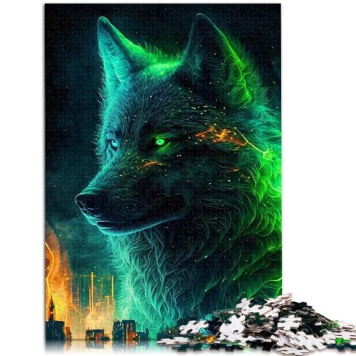 Puzzle für Erwachsene, 1000 Teile, Wolf, anspruchsvolles Spiel, Puzzle, Lernspiel für Geburtstag, Weihnachten,50x75cm, für Teenager ab 14 Jahren von SYUNFEI