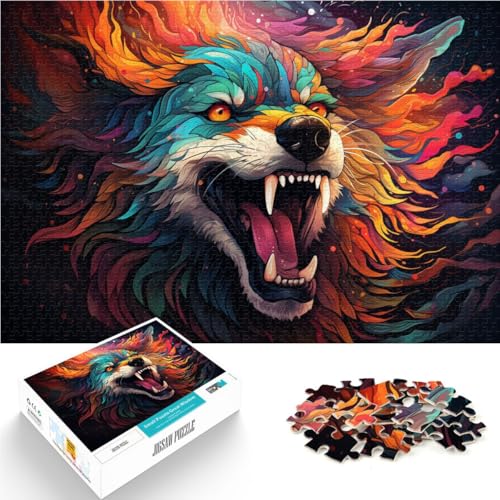 1000-teiliges Puzzle für Erwachsene, Wolf-Denkspiel, ganze Familie,38x52cm, für Teenager ab 14 Jahren von SYUNFEI