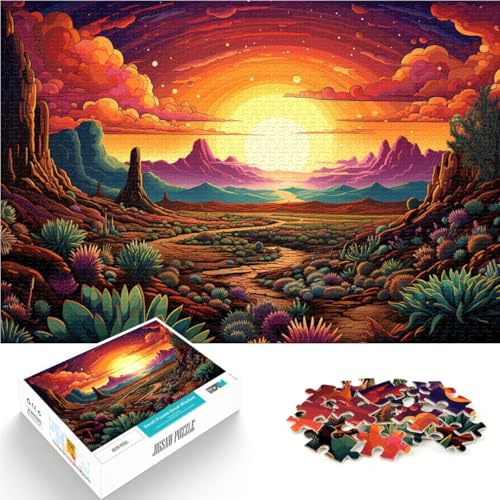 Puzzle für Erwachsene, 2000 Teile, Wüstensonnenuntergang, Lernpuzzle, Stressabbau, 70 x 100 cm, für Teenager ab 14 Jahren von SYUNFEI