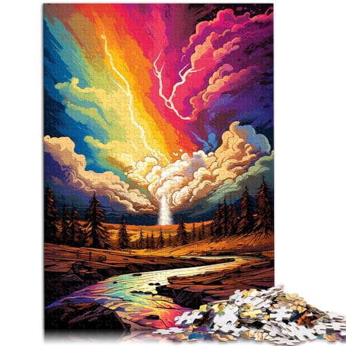 Puzzle für Erwachsene, 1000 Teile, Yellowstone-Nationalpark, das Puzzle „Weihnachtswunschliste mit Weihnachtsmann“,50x75cm, für Teenager ab 14 Jahren von SYUNFEI