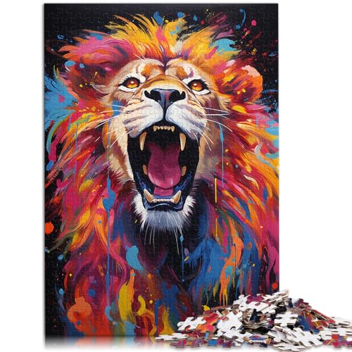 Puzzle für Erwachsene, 1000 Teile, Zeichnung eines Löwen, Denksportaufgabe, einzigartiges Geburtstags, 50 x 75 cm, von SYUNFEI
