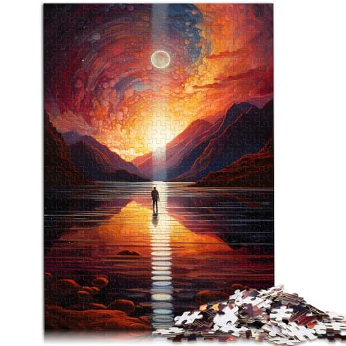 Puzzle für Erwachsene, abstraktes Gemälde von Sternen und Himmel, 2000-teiliges Puzzle für Erwachsene, 27.56 x39.37 po, Graukartenpuzzle, Lernspiele, Heimdekorationspuzzle. von SYUNFEI