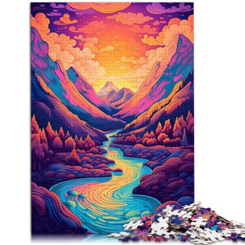 Puzzle für Erwachsene, 1000 Teile, abstraktes Tal und Berg, das Puzzle zum Stressabbau, schwierige Herausforderung, 26x38cm, für 14-Jährige von SYUNFEI