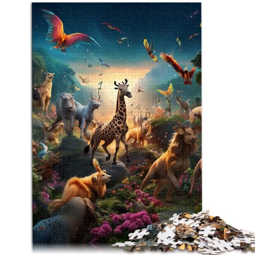 1000-teiliges Puzzle für Erwachsene, afrikanische Tiere, anspruchsvolles Spielpuzzle, einzigartige Geburtstags, 50 x 75 cm, von SYUNFEI
