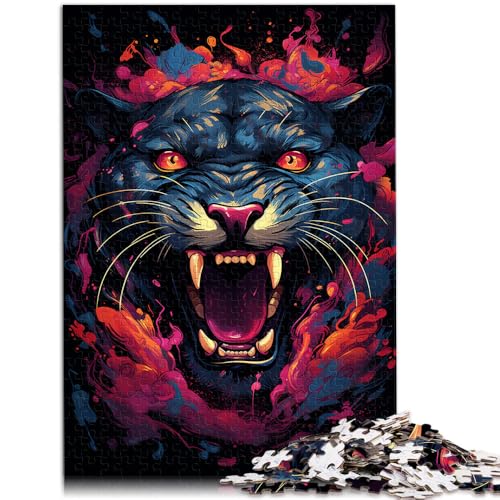 Puzzle für Erwachsene, 1000 Teile, aufgeregter schwarzer Panther, Handgeschwindigkeitswettbewerb, einzigartiges Herausforderungsspiel, 10,27 x 14,96 Zoll, Puzzle für Erwachsene, 1000 Teile, aufgeregter schwarzer Panther, Handgeschwindigkeitswettbewerb, einzigartiges Herausforderungsspiel, 10,27 x 14,96 Zoll, von SYUNFEI