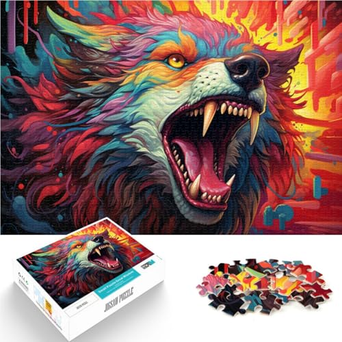 Puzzle für Erwachsene, 1000 Teile, Wolf, Spielzeug, Lernspiele, Stressabbau, ganze Familie,38x52cm von SYUNFEI