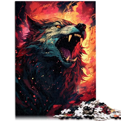Puzzle 2000 Teile für Erwachsene Böser Wolf Lernspiel Herausforderungsspielzeug Lernspiel für Geburtstag, Weihnachten 27,56 Zoll x 39,37 Zoll für 14-Jährige von SYUNFEI