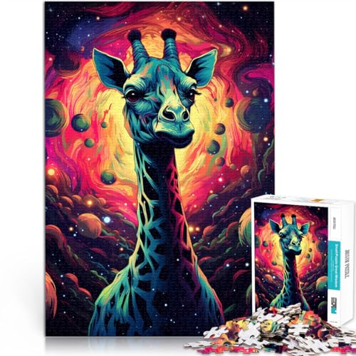 Puzzle 1000 Teile für Erwachsene, Giraffen-Weltraum-Puzzle, Herausforderung für die Gehirnintelligenz, süchtig machendes Spielzeug, 50 x 75 cm, Puzzle 1000 Teile für Erwachsene, Giraffen-Weltraum-Puzzle, Herausforderung für die Gehirnintelligenz, süchtig machendes Spielzeug, 50 x 75 cm, von SYUNFEI