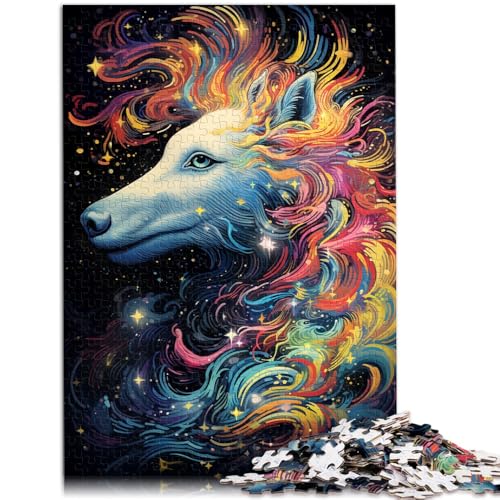2000-teiliges Puzzle für Erwachsene, bunter Wolf, Lernspiel, Herausforderungsspielzeug, Lernspiel für Geburtstag, Weihnachten, 70 x 100 cm, für 14-Jährige von SYUNFEI