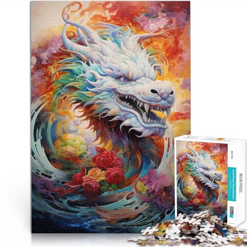 Puzzle für Erwachsene, 1000 Teile, Drachenkunst-Puzzle, Lernspiel, Herausforderungsspielzeug, tolles, 50 x 75 cm, für 14-Jährige Puzzle für Erwachsene, 1000 Teile, Drachenkunst-Puzzle, Lernspiel, Herausforderungsspielzeug, tolles, 50 x 75 cm, für 14-Jährige von SYUNFEI