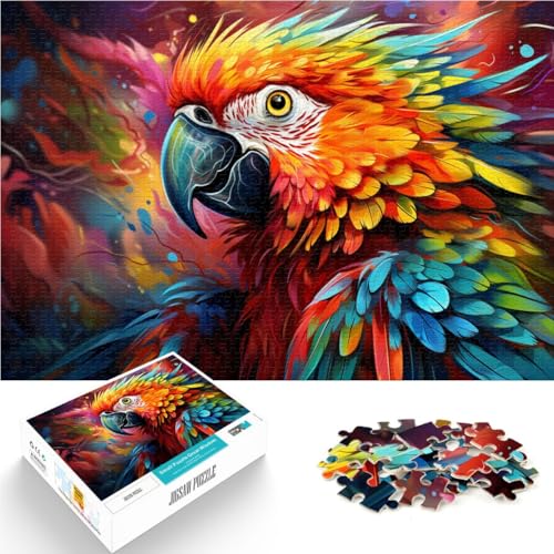 Puzzle für Erwachsene, 2000 Teile, buntes Papageiengemälde, Musterzusammenstellung, ganze Familie, 70 x 100 cm, für 14-Jährige von SYUNFEI