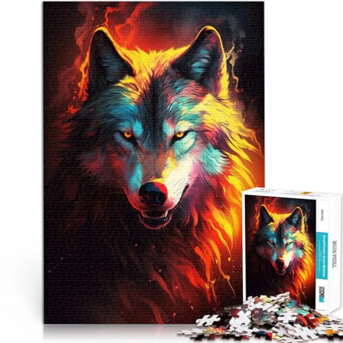 Puzzle für Erwachsene, 1000 Teile, Wolfsspielzeug, Denkspiel, Spaß bei Aktivitäten zu Hause, Geburtstagsgeschenk, Reisegeschenk, 10,27 x 14,96 Zoll von SYUNFEI