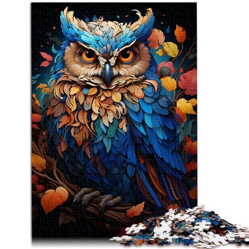 Puzzle für Erwachsene, 1000 Teile, eine Eule in Regenbogenfarben, Lernspiele für Zuhause, DIY-Spielzeug, tolle Geschenke und Spielzeuge, 50 x 75 cm, für Teenager ab 14 Jahren von SYUNFEI