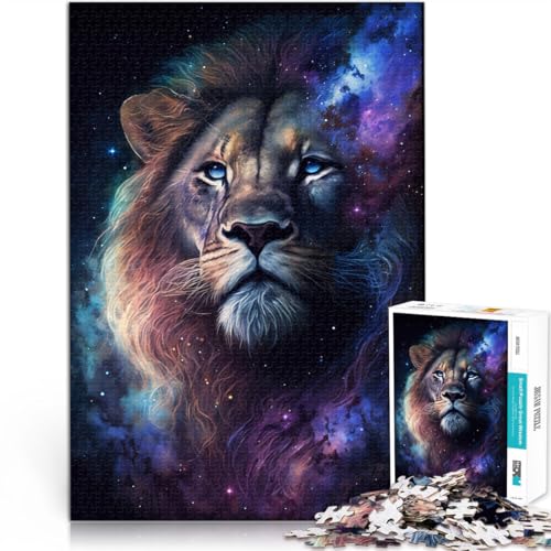 Puzzle für Erwachsene, 1000 Teile, „Cosmic Galaxy Lion“, anspruchsvolles Spiel, ganze Familie, 26x38cm von SYUNFEI