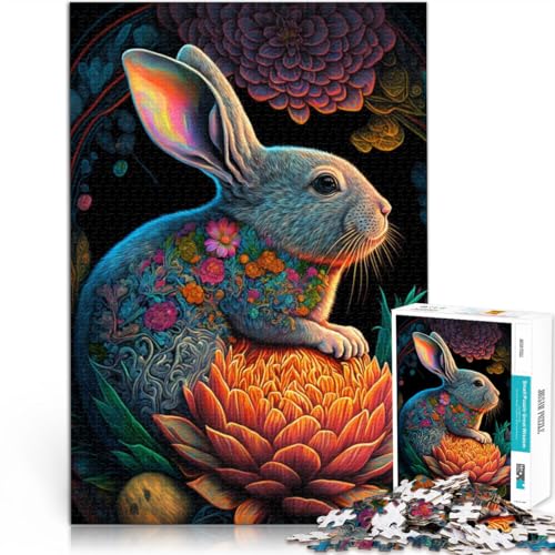 Puzzle für Erwachsene, 1000 Teile, Kunst-Kaninchen, pädagogisches Spielzeug zum Stressabbau, fördert die Liebe zwischen Paaren, 50 x 75 cm Puzzle für Erwachsene, 1000 Teile, Kunst-Kaninchen, pädagogisches Spielzeug zum Stressabbau, fördert die Liebe zwischen Paaren, 50 x 75 cm von SYUNFEI