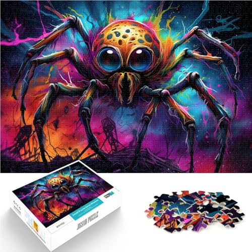 Puzzle für Erwachsene, 1000 Teile, farbige Spinne, unmögliches Puzzle, 19,7 x 29,5 Zoll, Weihnachts Geschenke für Teenager ab 14 Jahren von SYUNFEI