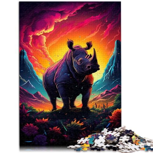 Puzzle 2000 Teile für Erwachsene, farbiges Nashorn, Lernspiele, Geschenkideen für die ganze Familie, 70 x 100 cm, für 14-Jährige Puzzle 2000 Teile für Erwachsene, farbiges Nashorn, Lernspiele, Geschenkideen für die ganze Familie, 70 x 100 cm, für 14-Jährige von SYUNFEI
