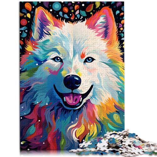 Puzzle 2000 Teile für Erwachsene Farbiges Samojeden-Puzzle Lernspiele Lernspiel für Geburtstag, Weihnachten 27,56 Zoll x 39,37 Zoll für 14-Jährige von SYUNFEI