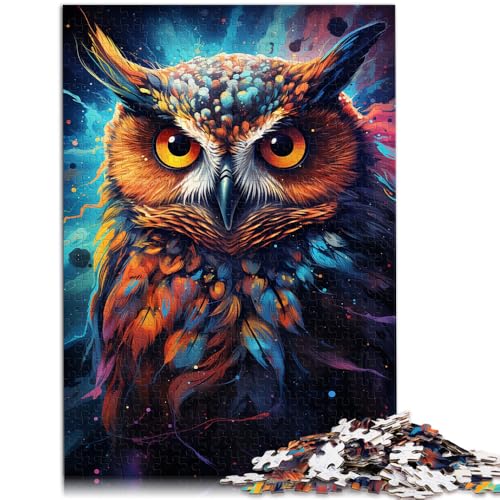 1000-teiliges Puzzle für Erwachsene, galaktische Eule, Lernspiel, Herausforderungsspielzeug, Lernspiel für Geburtstag, Weihnachten,38x52cm, für Teenager ab 14 Jahren von SYUNFEI
