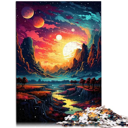 Puzzle für Erwachsene mit 1000 Teilen, galaktische Landschaft, Spielzeug, Denkspiel, Stressabbau, schwierige Herausforderung, 26x38cm, für Teenager ab 14 Jahren von SYUNFEI