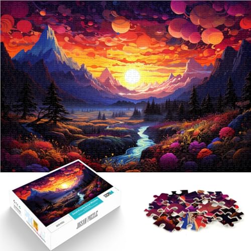 2000-teiliges Puzzle für Erwachsene, geheimnisvolle Berge, Puzzle als Geschenk mit passendem Poster und Quizblatt, 27,56 x 39,37 Zoll von SYUNFEI