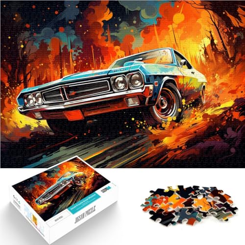 Puzzle 1000 Teile für Erwachsene Mysteriöses Supercar-Puzzle Lernspiele Stressabbau Schwierige Herausforderung 10,27 Zoll x 14,96 Zoll von SYUNFEI