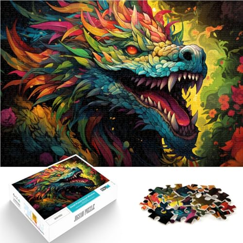 Puzzle für Erwachsene, 1000 Teile, grüne Drachenkunst, Lernspielzeug, Familienspiele, Geburtstagsgeschenk, Geschenke, 10,27 x 14,96 Zoll Puzzle für Erwachsene, 1000 Teile, grüne Drachenkunst, Lernspielzeug, Familienspiele, Geburtstagsgeschenk, Geschenke, 10,27 x 14,96 Zoll von SYUNFEI