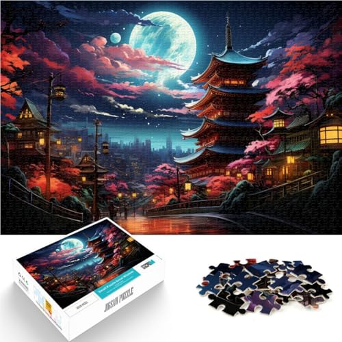 Puzzle für Erwachsene, 1000 Teile, japanische Kunstlandschaft, Denkspiel, Lernspiel für Geburtstag, Weihnachten,38x52cm von SYUNFEI