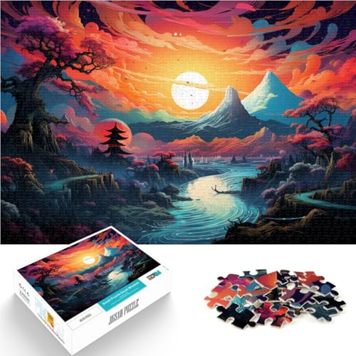 Puzzle für Erwachsene, 2000 Teile, japanische Kunstlandschaft, Familienspiel für und Weihnachtswunschliste mit Weihnachtsmann, 70 x 100 cm, für 14-Jährige von SYUNFEI