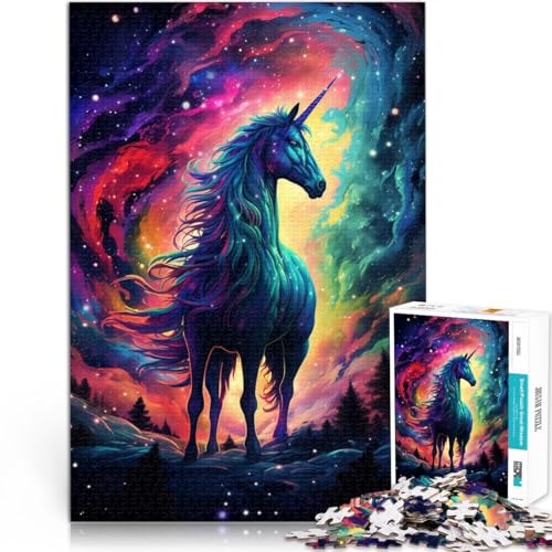 Puzzle 1000 Teile für Erwachsene Einhorn Lernspiel Herausforderungsspielzeug Lernspiel für Geburtstag, Weihnachten 50 x 75 cm für Teenager ab 14 Jahren von SYUNFEI