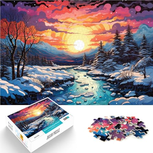Puzzle für Erwachsene, 1000 Teile, künstlerisches Landschafts-Lernpuzzle, fördert die Liebe zwischen Paaren, 50 x 75 cm von SYUNFEI