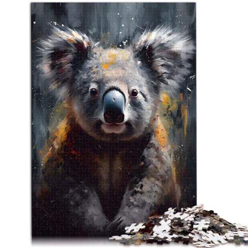 1000-teiliges Puzzle für Erwachsene, lebendiges Koala-Ölgemälde, lustige Spiele, Lernspiel für Geburtstag, Weihnachten, 19,7 x 29,5 Zoll von SYUNFEI