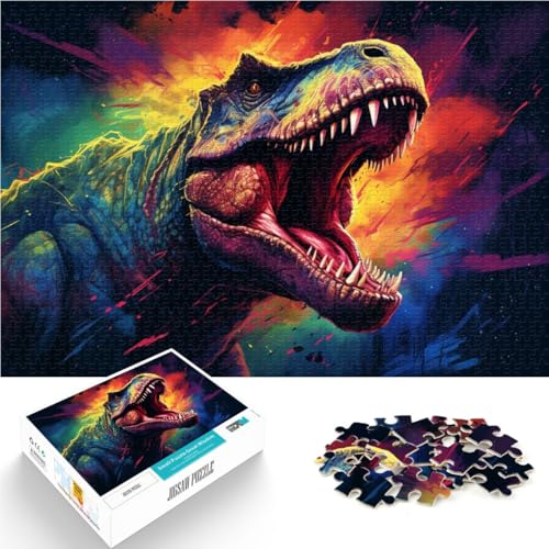 Puzzle für Erwachsene, 1000 Teile, mutierter Tyrannosaurus Rex, Lernspiele, Heimdekoration, Puzzle, 10,27 x 14,96 Zoll Puzzle für Erwachsene, 1000 Teile, mutierter Tyrannosaurus Rex, Lernspiele, Heimdekoration, Puzzle, 10,27 x 14,96 Zoll von SYUNFEI