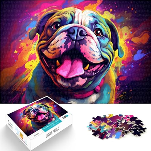 2000-teiliges Puzzle für Erwachsene, sanfte Bulldogge, Lernspiel, Herausforderungsspielzeug, EIN Kunstwerk, 70 x 100 cm, für 14-Jährige von SYUNFEI