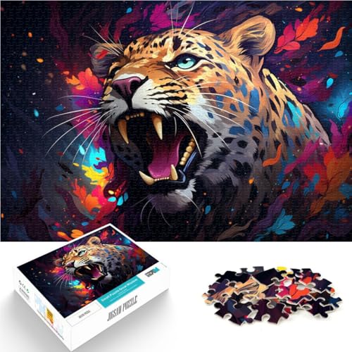 Puzzle für Erwachsene, 1000 Teile, Leopard, Denkspiel, Spaß bei Aktivitäten zu Hause, Geburtstagsgeschenk, Reisegeschenk, 19,7 x 29,5 Zoll Puzzle für Erwachsene, 1000 Teile, Leopard, Denkspiel, Spaß bei Aktivitäten zu Hause, Geburtstagsgeschenk, Reisegeschenk, 19,7 x 29,5 Zoll von SYUNFEI