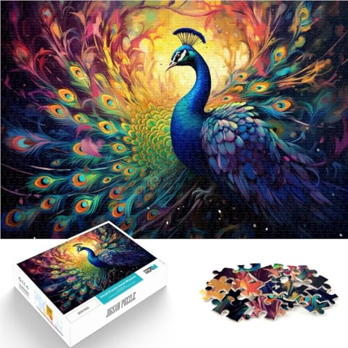 Puzzle für Erwachsene, 1000 Teile, schöner Pfau, Lernspiele, Heimdekoration, Puzzle, Gedächtnisverbesserung, 14,96 x 20,47 Zoll Puzzle für Erwachsene, 1000 Teile, schöner Pfau, Lernspiele, Heimdekoration, Puzzle, Gedächtnisverbesserung, 14,96 x 20,47 Zoll von SYUNFEI