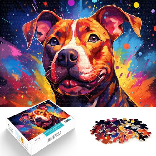 Puzzle für Erwachsene, 1000 Teile, Pitbull, anspruchsvolles Spiel, Puzzles ganze Familie, 50 x 75 cm, für 14-Jährige Puzzle für Erwachsene, 1000 Teile, Pitbull, anspruchsvolles Spiel, Puzzles ganze Familie, 50 x 75 cm, für 14-Jährige von SYUNFEI